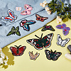 Polyester Embroidery Butterfly Sew on Appliques PATC-WH0012-60-4