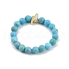 Lightning Bolt Non-magnetic Synthetic Hematite & Natural Gemstone Beaded Stretch Rings RJEW-JR00786-4