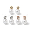 Ion Plating(IP) 304 Stainless Steel Round Stud Earrings EJEW-C099-17E-3