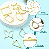 20Pcs 10 Styles Rack Plating Alloy Open Back Bezel Pendants FIND-YW0005-29-4