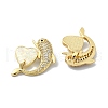 Brass Micro Pave Clear Cubic Zirconia Pendants KK-A221-21B-G-2