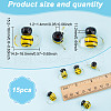 GOMAKERER 15Pcs Handmade Lampwork Beads LAMP-GO0001-15-2