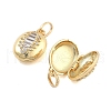 Brass Pave Clear Cubic Zirconia Pendants KK-U009-01B-G-2
