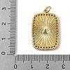 Brass Micro Pave Cubic Zirconia Pendants with Enamel KK-Q039-11G-3