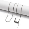 Ion Plating(IP) Adjustable 304 Stainless Steel Box Chain Necklaces NJEW-K270-07P-1