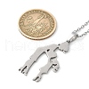 304 Stainless Steel Mom and Daughter Pendant Necklaces for Mother's Day Gift NJEW-JN05193-01-3