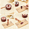 Brass Wax Seal Stamps with Wood Handle AJEW-WH0412-0334-3