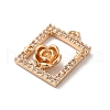 Brass Micro Pave Clear Cubic Zirconia Pendants KK-C062-068G-2