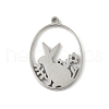 304 Stainless Steel Pendants STAS-Q354-02B-P-1