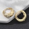 Brass Hoop Earrings EJEW-D320-16G-3