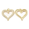 Rack Plating Brass Micro Pave Cubic Zirconia Pendants KK-A185-12G-2