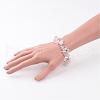 Rose Quartz Bracelets BJEW-JB02290-01-4