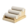 3-Tier Velvet Cloth Bar Bracelet Holder Stands BDIS-C002-01C-2