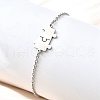 201 Stainless Steel Pulsera Puzzle Link Bracelets BJEW-B128-03P-3