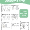 ARRICRAFT 450Pcs 15 Styles Acrylic & ABS Plastic Beads Imitation Pearls OACR-AR0001-23-2