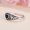 Brass Micro Pave Cubic Zirconia Finger Rings for Women FS-WGE7315-04-5