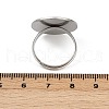 Non-Tarnish 304 Stainless Steel Pad Ring Settings STAS-K278-11F-P-3