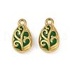 304 Stainless Steel Enamel Charms STAS-Z140-09G-1