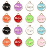 40Pcs 8 Colors Alloy Enamel Pendants ENAM-CJ0004-64-1