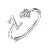 Adjustable Brass Rhinestone Cuff Rings for Women FS-WGEAD33-26-1