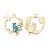 Alloy Enamel Pendants ENAM-D046-31G-01-1