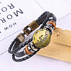 Imitation Leather Cord Triple Layer Multi-strand Bracelets WG0B1A2-08-1