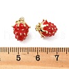 Brass Enamel Pendants KK-R229-07G-07-2