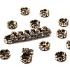 Brass Rhinestone Spacer Beads X-RB-A014-L8mm-01AB-NF-1