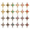  48Pcs 12 Styles Rack Plating Alloy Enamel Connector Charms FIND-TA0002-85-11