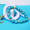 GOMAKERER 6 Styles Synthetic Turquoise Beads Strands Sets TURQ-GO0001-01-5