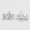Tibetan Style Alloy Charms X-TIBE-T010-36AS-RS-2