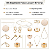 BENECREAT Brass Stud Earring Findings KK-BC0002-24-7