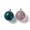 Natural Fluorite Pendants G-G926-02P-10-2