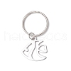 Ocean Theme 304 Stainless Steel Keychains KEYC-JKC01213-02-2