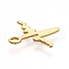201 Stainless Steel Charms STAS-C017-02G-3