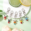 Mushroom Angel Glass Pearl & Lampwork Pendant Decorations HJEW-MZ00233-2