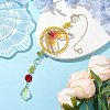 Fairy Brass & Resin Pendant Decorations HJEW-TA00247-01-2