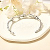 304 Stainless Steel Cuff Bangles for Women BJEW-U021-04P-3