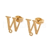 Ion Plating(IP) 304 Stainless Steel Stud Earrings FIND-Q103-01W-G-1