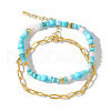 Natural Gemstone Beads Multi-strand Bracelets SR6388-1-3