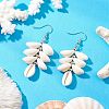 304 Stainless Steel Shell Shape Dangle Earrings EJEW-JE06381-02-1