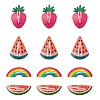 24Pcs 4 Style Baking Painted Iron Snap Hair Clips PHAR-LS0001-03-2