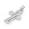 Brass Pave Cubic Zirconia 
Pendants KK-U062-65P-2
