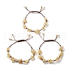 Adjustable Natural Yellow Quartz Braided Bead Bracelets for Women BJEW-U035-02J-4