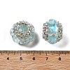 Resin Rhinestone Rondelle Beads OACR-S048-02B-3