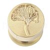 Golden Tone Round Wax Seal Brass Stamp Heads AJEW-M040-01G-N-2