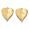 Ion Plating(IP) 201 Stainless Steel Pendants STAS-N098-144LG-3