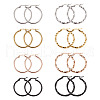 304 Stainless Steel Hoop Earrings EJEW-TA0001-05-1