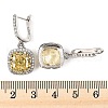 925 Sterling Silver Micro Pave Cubic Zirconia Dangle Hoop Earrings EJEW-F371-01A-02-4