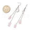 304 Stainless Steel Moon Dangle Earrings EJEW-JE06393-4